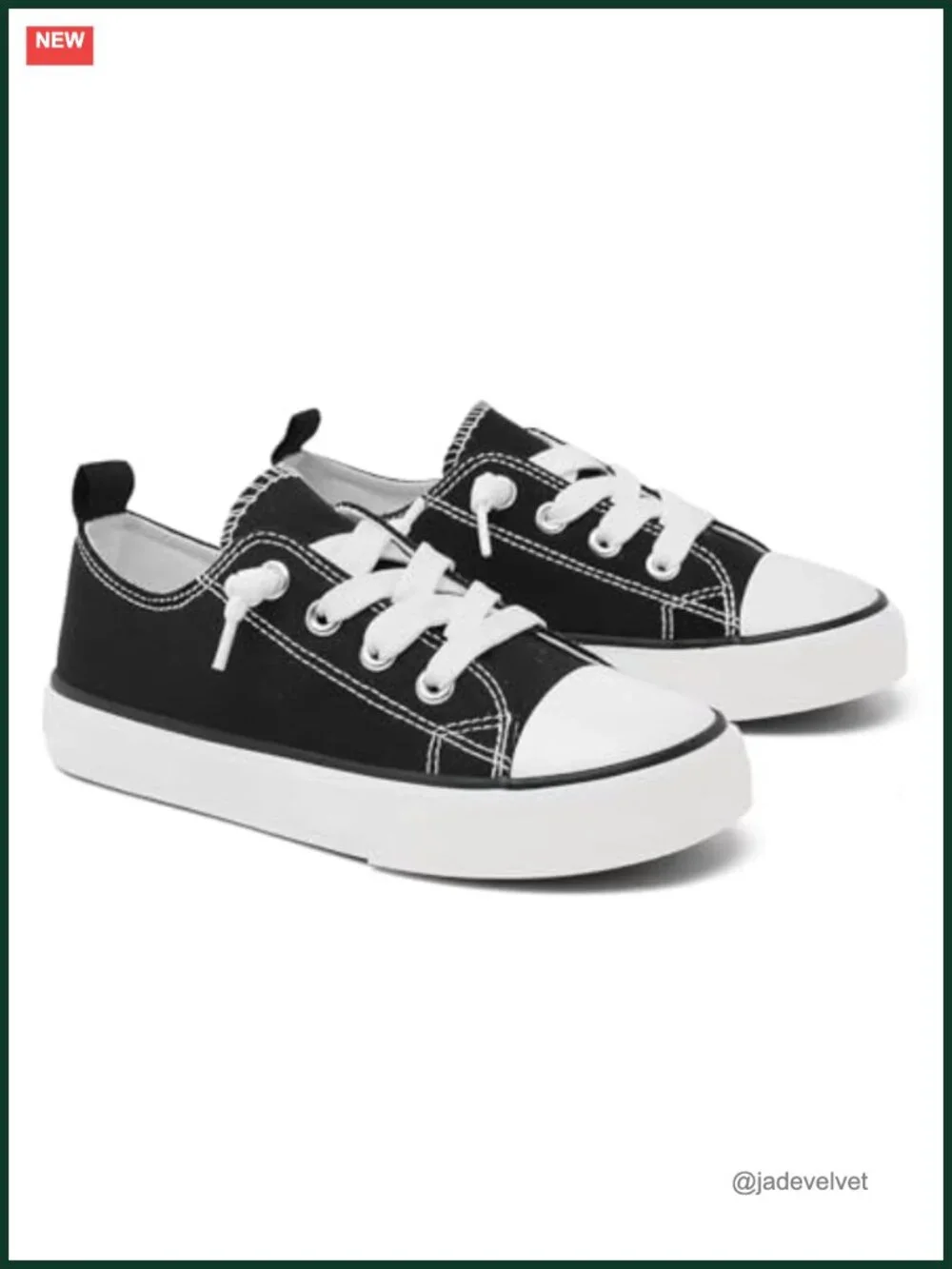 Kids Cushioned Canvas Slip On Sneakers Soft Durable